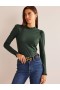Green Women's Boden Supersoft Frill Detail Tops