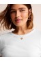 White Women's Boden Cotton Ribbed T shirts