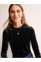 Black Women's Boden Velvet Frill-Trim Tops