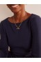 Navy Women's Boden Essential Boat-Neck Jersey Tops
