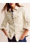 Light Yellow Women's Boden Straight-Fit Corduroy Shirts