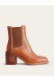 Orange Women's Boden Block-Heel Chelsea Boots