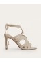 Beige Women's Boden Cut Out Heeled Sandals