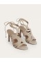 Beige Women's Boden Cut Out Heeled Sandals