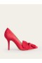 Red Women's Boden Suede-Bow Heeled Court Shoes