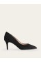 Black Women's Boden Lara Mid-Heeled Court Shoes