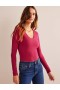 Fuchsia Women's Boden Double Layer Scoop Neck Tops