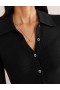 Black Women's Boden Ribbed Fitted Cardigan