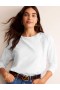 White Women's Boden Cotton Dropped Shoulder Tops