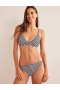 Navy / White Stripes Women's Boden Classic Texture Bikini Bottoms