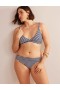 Navy / White Stripes Women's Boden Classic Texture Bikini Bottoms