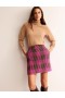 Pink Women's Boden Estella Check Mini Skirts
