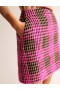 Pink Women's Boden Estella Check Mini Skirts