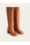 Orange Women's Boden Straight Leather Knee-high Boots