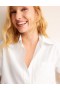 White Women's Boden Connie Cotton Shirts