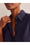 Navy Women's Boden Sienna Silk Shirts