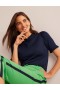 Navy Women's Boden Supersoft Frill Detail T shirts