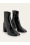 Black Women's Boden Block-Heel Leather Ankle Boots