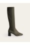 Green Women's Boden Cara Heeled Stretch Knee-high Boots