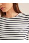White / Navy Women's Boden Bea Long Sleeve Breton Tops
