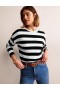 Black / White Women's Boden Tamsin Long Sleeve Tops