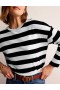 Black / White Women's Boden Tamsin Long Sleeve Tops