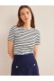 White / Black Women's Boden Bea Short Sleeve Breton T shirts
