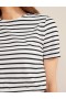White / Black Women's Boden Bea Short Sleeve Breton T shirts