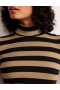 Brown / Black Women's Boden Anna Rib Roll Neck Tops