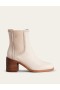 White Women's Boden Block-Heel Chelsea Boots