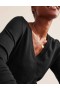 Black Women's Boden Catriona Cotton V-Neck Sweater