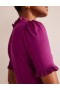 Purple Women's Boden Supersoft Frill Detail T shirts