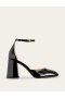 Black Women's Boden Patent-Leather Court Shoes