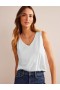 White Women's Boden Regular V-neck Slub Vest