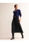 Black Women's Boden Jersey Metallic Pleated Skirts