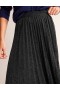 Black Women's Boden Jersey Metallic Pleated Skirts