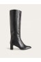 Black Women's Boden Erica Knee High Leather Boots