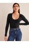 Black Women's Boden Double Layer Scoop Neck Tops