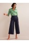 Navy Women's Boden Wide-Leg Ponte Culottes Pants
