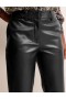 Black Women's Boden Tapered Faux-Leather Pants
