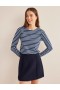 Navy / White Women's Boden Bea Long Sleeve Breton T shirts