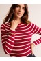 Red / Pink Stripes Women's Boden Effie Sparkle Stripe Sweater