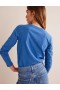 Blue Women's Boden Cotton V-Neck Long Sleeve Tops