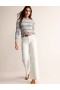 White Women's Boden High Rise Wide Leg Jeans