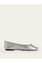 Silver Metal Women's Boden Kitty Flexi Sole Ballet Flats