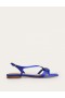 Light Blue Women's Boden Satin Toe Loop Flat Sandals