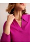 Purple Women's Boden Collared Cashmere Henley Cardigan