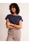 Navy Women's Boden Supersoft Boat Neck T shirts