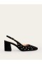 Black Women's Boden Slingback Mid-Heel Flats