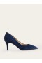 Navy Women's Boden Lara Mid-Heeled Court Shoes